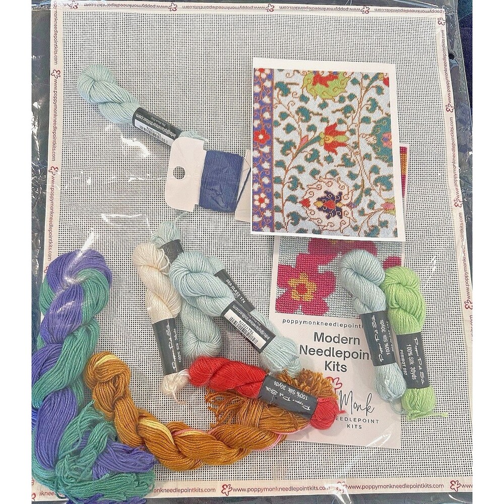 Chinese Ornamental Silk Needlepoint Kit Luxury Poppy Monk Sold Out Classic